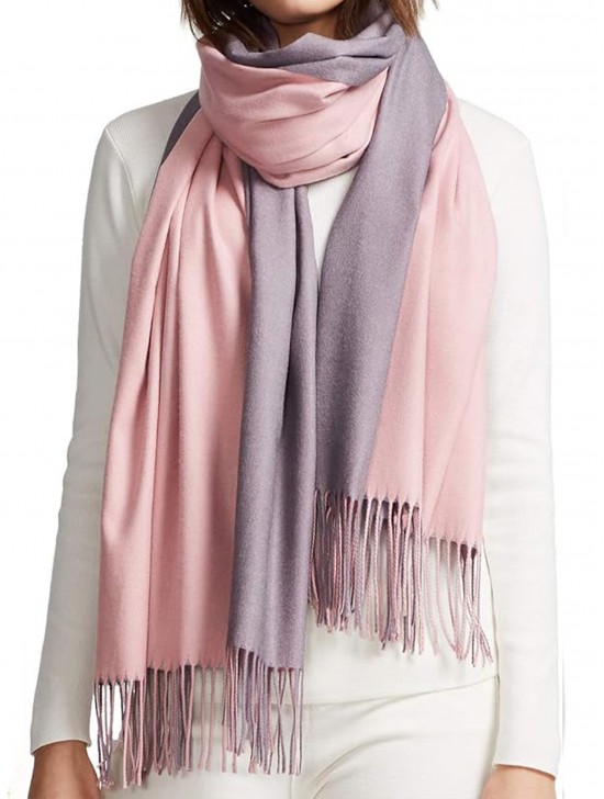 Cashmere Feeling Double Sided Solid Color Premium Scarf